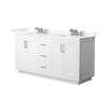 Custom image for White with Brushed Nickel Trim / Giotto Quartz / No Mirror