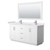 Custom image for White with Brushed Nickel Trim / White Cultured Marble / 58