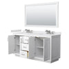 Custom image for White with Brushed Nickel Trim / White Cultured Marble / 58