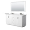 Custom image for White with Brushed Nickel Trim / White Cultured Marble / 58