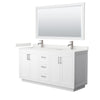 Custom image for White with Brushed Nickel Trim / White Quartz / 58