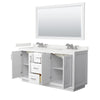 Custom image for White with Brushed Nickel Trim / White Quartz / 58