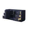 Custom image for Dark Blue with Brushed Gold Trim / No Mirror