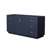 Custom image for Dark Blue with Brushed Gold Trim / No Mirror