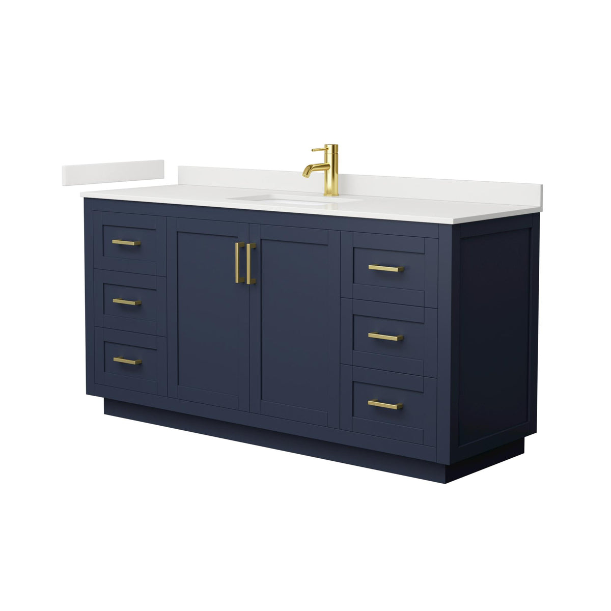 Miranda Bathroom Vanity with Countertop 66 inch Single Sink Single hol ...