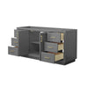 Custom image for Dark Gray with Brushed Gold Trim / No Mirror