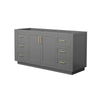 Custom image for Dark Gray with Brushed Gold Trim / No Mirror