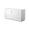 Custom image for White with Brushed Gold Trim / No Mirror