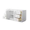 Custom image for White with Brushed Nickel Trim / No Mirror