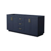 Custom image for Dark Blue with Brushed Gold Trim / No Mirror