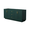 Custom image for Green with Brushed Gold Trim / No Mirror