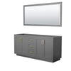 Custom image for Dark Gray with Brushed Gold Trim / 70