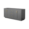 Custom image for Dark Gray with Brushed Gold Trim / No Mirror
