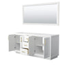 Custom image for White with Brushed Gold Trim / 70