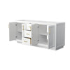 Custom image for White with Brushed Gold Trim / No Mirror
