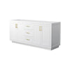 Custom image for White with Brushed Gold Trim / No Mirror