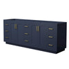 Custom image for Dark Blue with Brushed Gold Trim / No Mirror