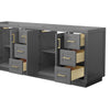 Custom image for Dark Gray with Brushed Gold Trim / No Mirror