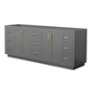 Custom image for Dark Gray with Brushed Gold Trim / No Mirror