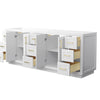 Custom image for White with Brushed Gold Trim / No Mirror