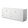 Custom image for White with Brushed Gold Trim / No Mirror