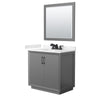 Custom image for Dark Gray with Matte Black Trim / Carrara Cultured Marble / 34