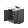 Custom image for Dark Gray with Matte Black Trim / Giotto Quartz / No Mirror