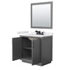 Custom image for Dark Gray with Matte Black Trim / White Cultured Marble / 34