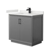 Custom image for Dark Gray with Matte Black Trim / White Quartz / No Mirror