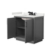 Custom image for Dark Gray with Matte Black Trim / White Quartz / No Mirror