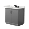 Custom image for Dark Gray with Matte Black Trim / White Quartz / No Mirror