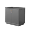 Custom image for Dark Gray with Satin Bronze Trim / No Mirror