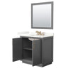 Custom image for Dark Gray with Satin Bronze Trim / Giotto Quartz / 34