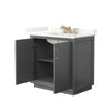 Custom image for Dark Gray with Satin Bronze Trim / Giotto Quartz / No Mirror