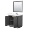Custom image for Dark Gray with Brushed Nickel Trim / Carrara Cultured Marble / 34