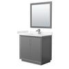 Custom image for Dark Gray with Brushed Nickel Trim / Carrara Cultured Marble / 34