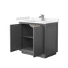 Custom image for Dark Gray with Brushed Nickel Trim / Carrara Cultured Marble / No Mirror