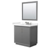 Custom image for Dark Gray with Brushed Nickel Trim / Carrara Cultured Marble / 34