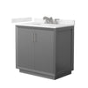 Custom image for Dark Gray with Brushed Nickel Trim / Carrara Cultured Marble / No Mirror