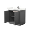 Custom image for Dark Gray with Brushed Nickel Trim / Giotto Quartz / No Mirror