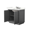 Custom image for Dark Gray with Brushed Nickel Trim / Giotto Quartz / No Mirror