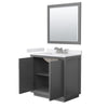 Custom image for Dark Gray with Brushed Nickel Trim / White Cultured Marble / 34