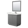 Custom image for Dark Gray with Brushed Nickel Trim / White Quartz / 34