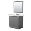 Custom image for Dark Gray with Brushed Nickel Trim / White Quartz / 34