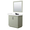 Custom image for Light Green with Matte Black Trim / Carrara Cultured Marble / 34