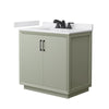 Custom image for Light Green with Matte Black Trim / White Cultured Marble / No Mirror