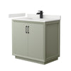 Custom image for Light Green with Matte Black Trim / White Quartz / No Mirror