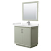 Custom image for Light Green with Brushed Nickel Trim / Carrara Cultured Marble / 34