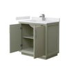 Custom image for Light Green with Brushed Nickel Trim / White Cultured Marble / No Mirror