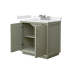 Custom image for Light Green with Brushed Nickel Trim / White Cultured Marble / No Mirror